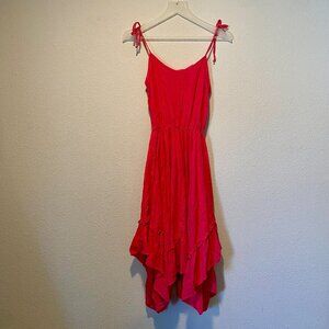 Vintage Pink Melody Brooks Boho Fairy Cotton Sundress Size Small‎